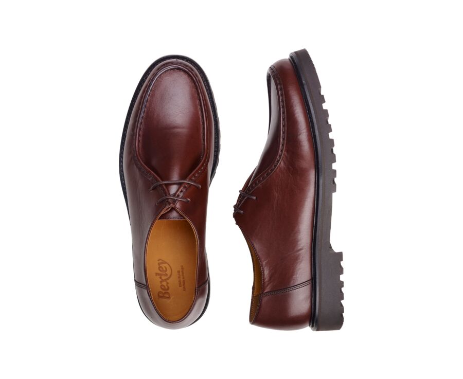 Men's Derbies patina Chocolate - Rubber outsole - COLNEY II GOMME