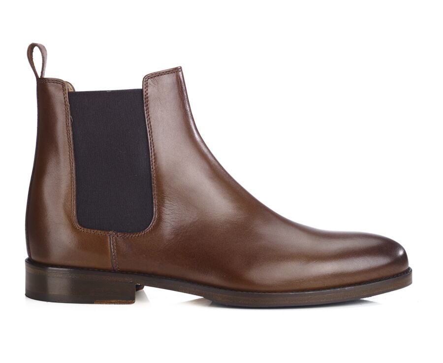 Men's Chelsea Boots in Chestnut Patina - DOVON PATIN
