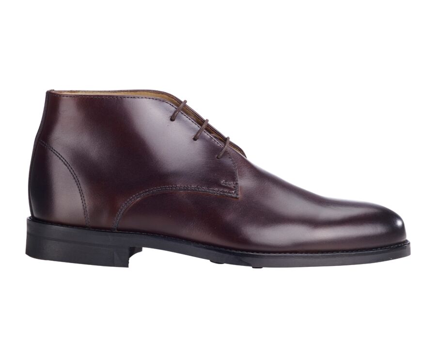 Chocolate Men's leather Low Boots  - WATFORD II GOMME CITY