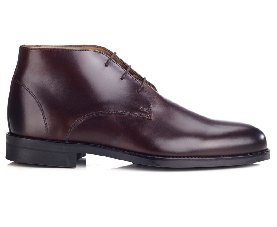 Chocolate Men's leather Low Boots  - WATFORD II GOMME CITY