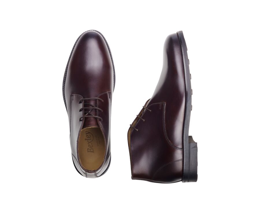 Chocolate Men's leather Low Boots  - WATFORD II GOMME CITY