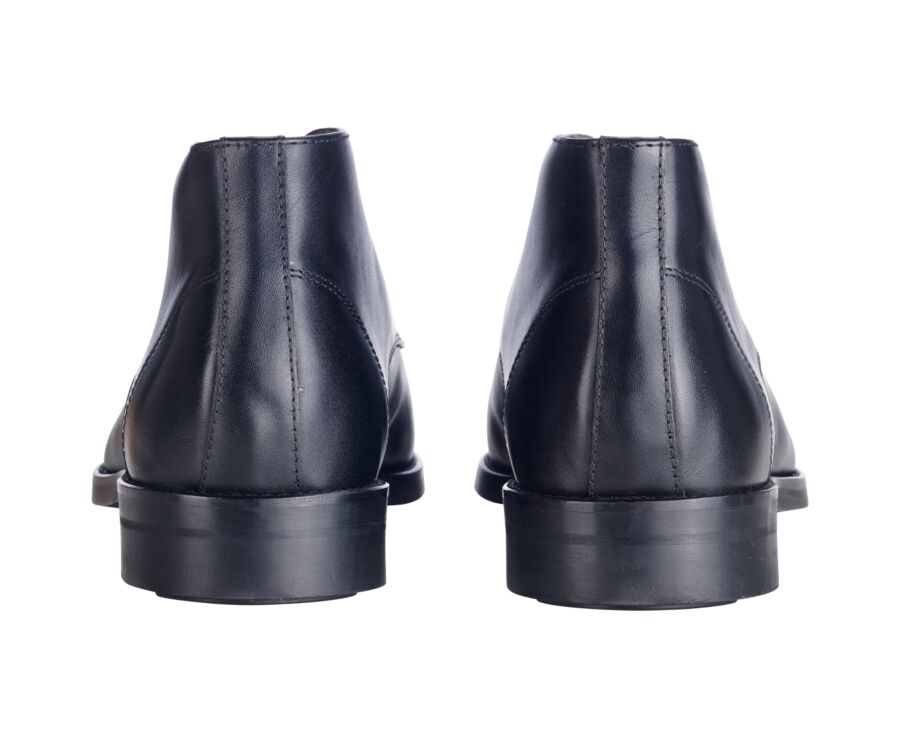 Black Men's leather Low Boots  - WATFORD II GOMME CITY