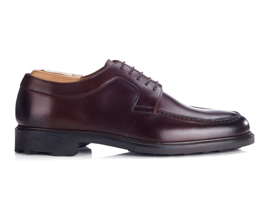 Chocolate Derby Shoes - Rubber outsole - HUDSON II GOMME COUNTRY