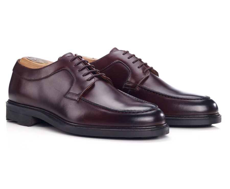 Chocolate Derby Shoes - Rubber outsole - HUDSON II GOMME COUNTRY