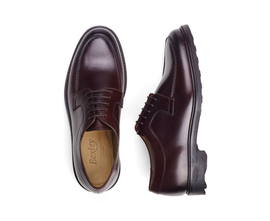 Chocolate Derby Shoes - Rubber outsole - HUDSON II GOMME COUNTRY