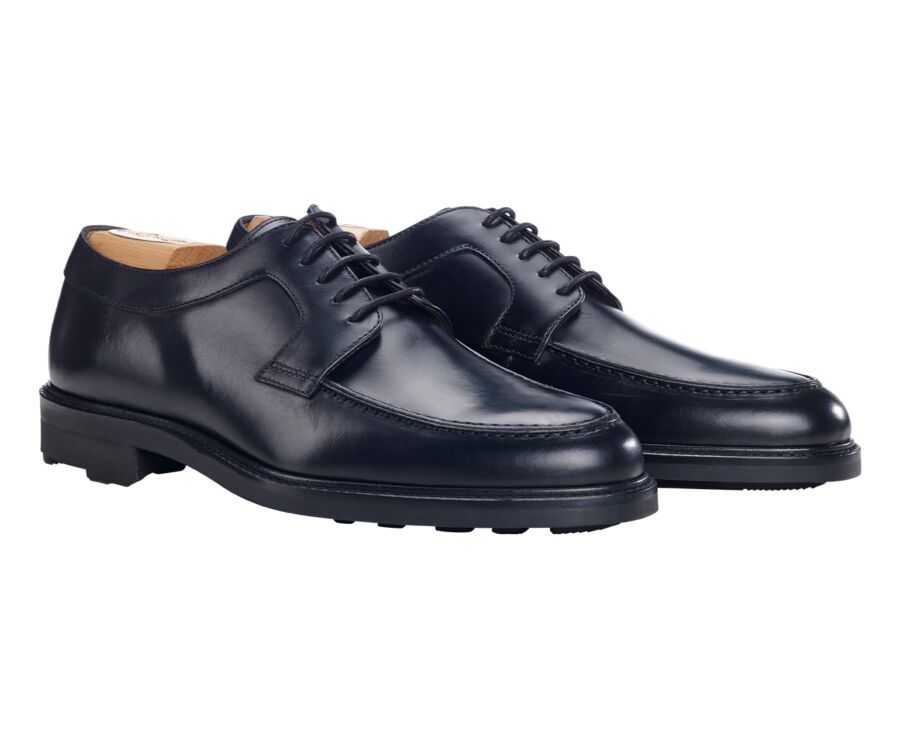 Black Derby Shoes - Rubber outsole - HUDSON II GOMME COUNTRY