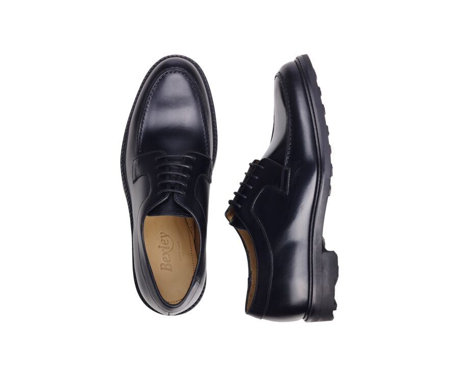 Black Derby Shoes - Rubber outsole - HUDSON II GOMME COUNTRY