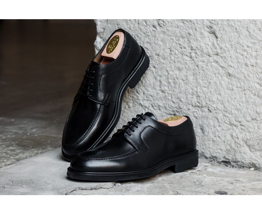 Black Derby Shoes - Rubber outsole - HUDSON II GOMME COUNTRY
