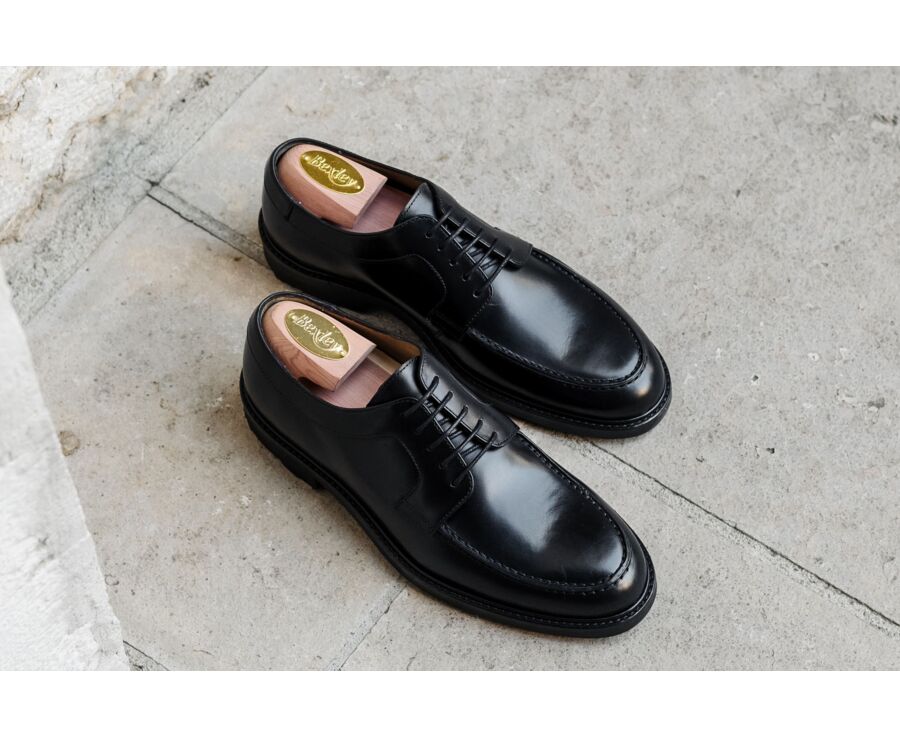 Black Derby Shoes - Rubber outsole - HUDSON II GOMME COUNTRY