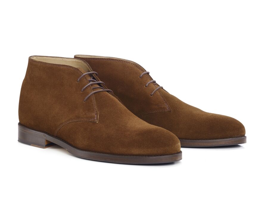 Havana Suede Men's leather Low Boots  - DOVAM PATIN