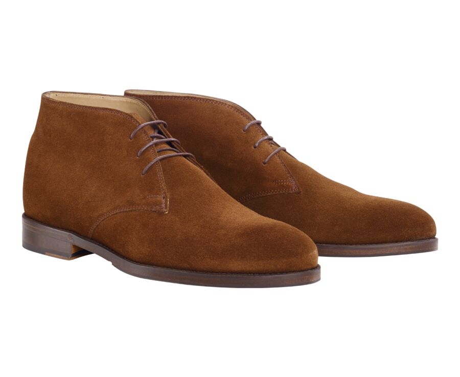 Havana Suede Men's leather Low Boots  - DOVAM PATIN
