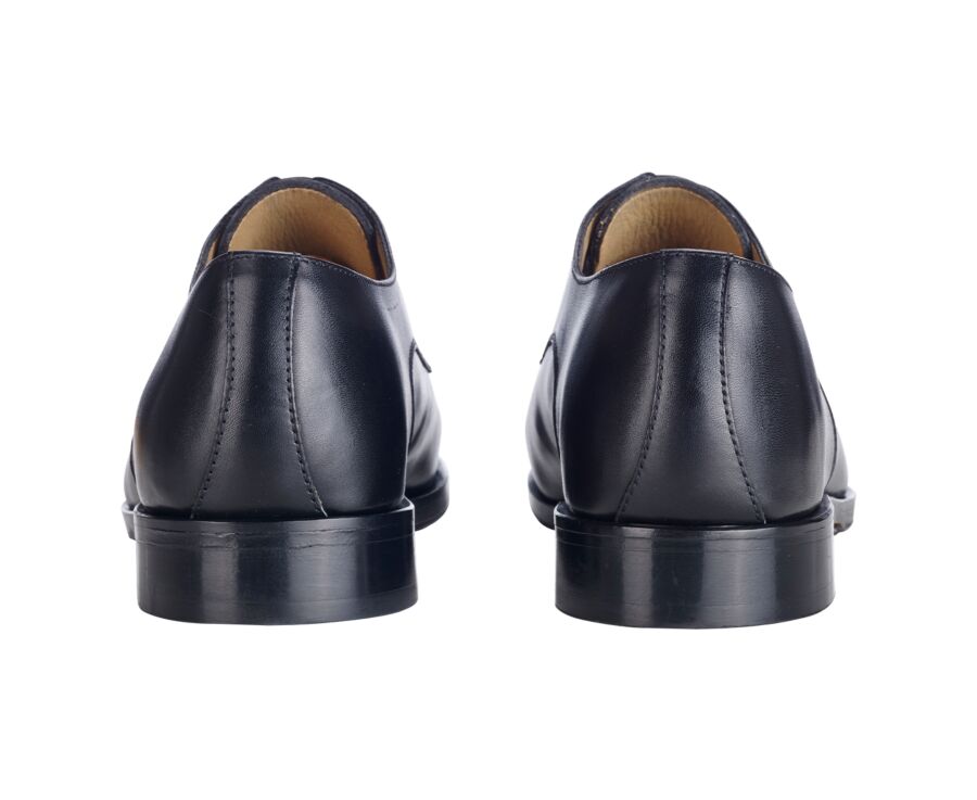 Men's Derbies Black leather sole with rubber pad - MAYWELL PATIN