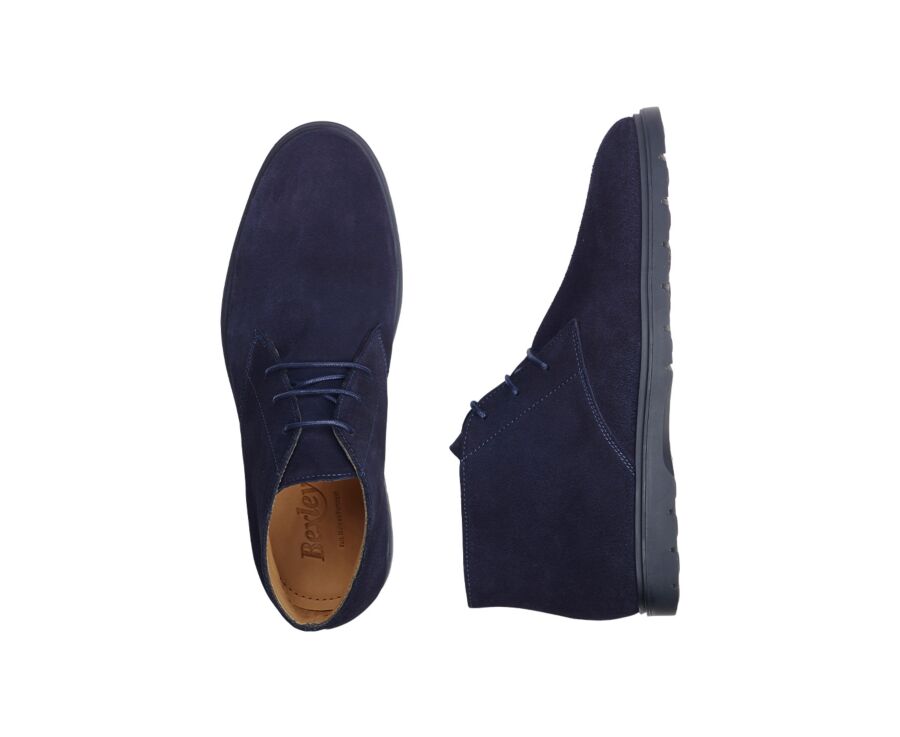 Navy Suede men's casual chukka  - NORA