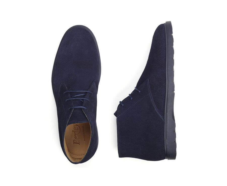 Navy Suede men's casual chukka  - NORA