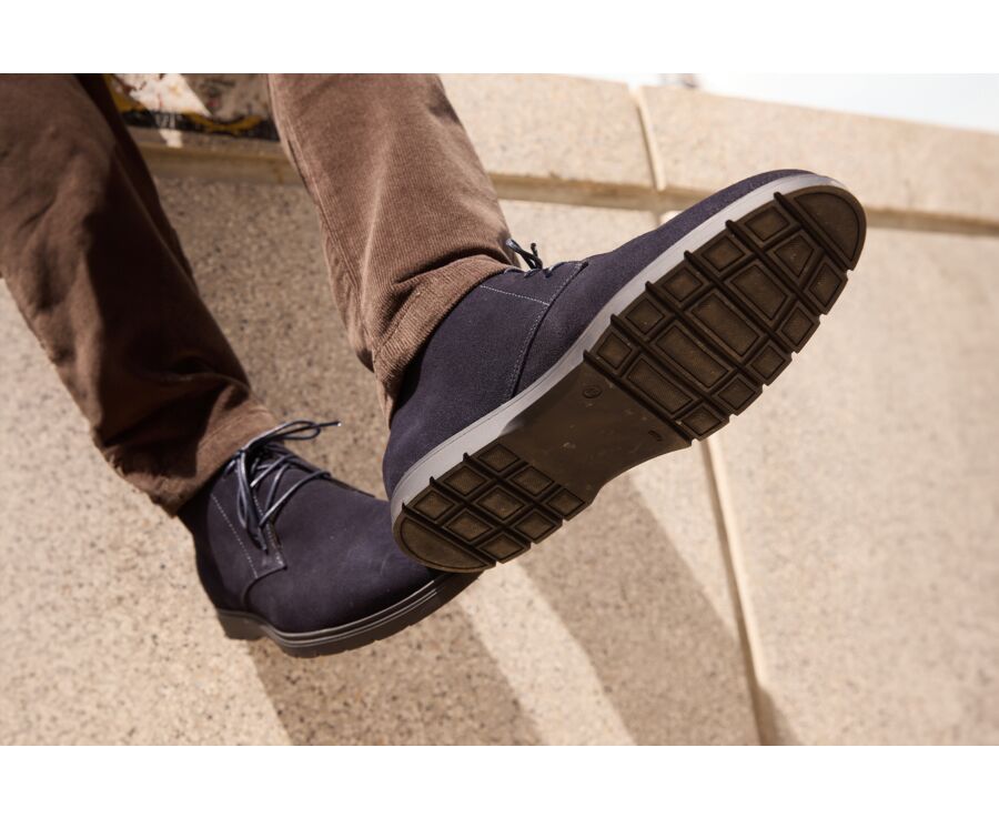 Navy Suede men's casual chukka  - NORA