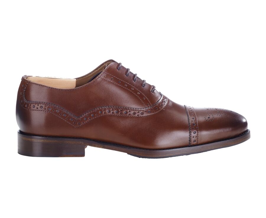 Patina Cognac Oxford shoes - Rubber pad - GRACKOTT