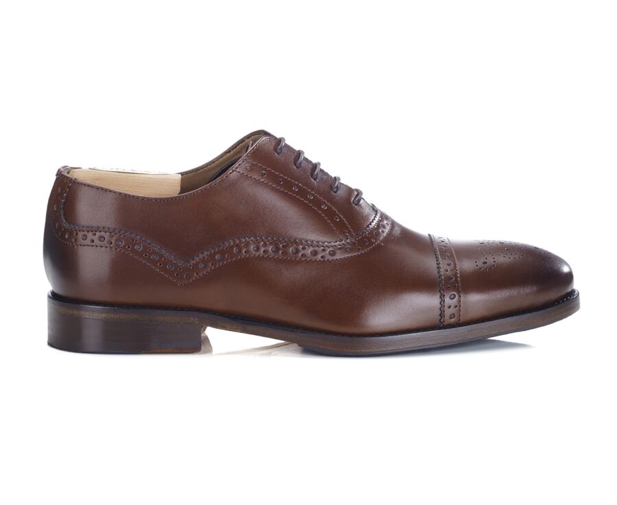 Patina Cognac Oxford shoes - Rubber pad - GRACKOTT