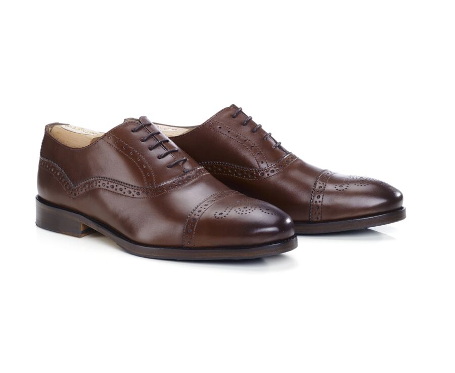 Patina Cognac Oxford shoes - Rubber pad - GRACKOTT