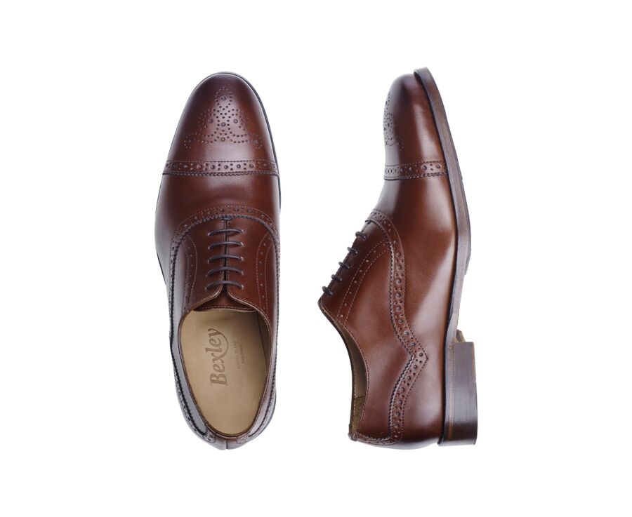 Patina Cognac Oxford shoes - Rubber pad - GRACKOTT