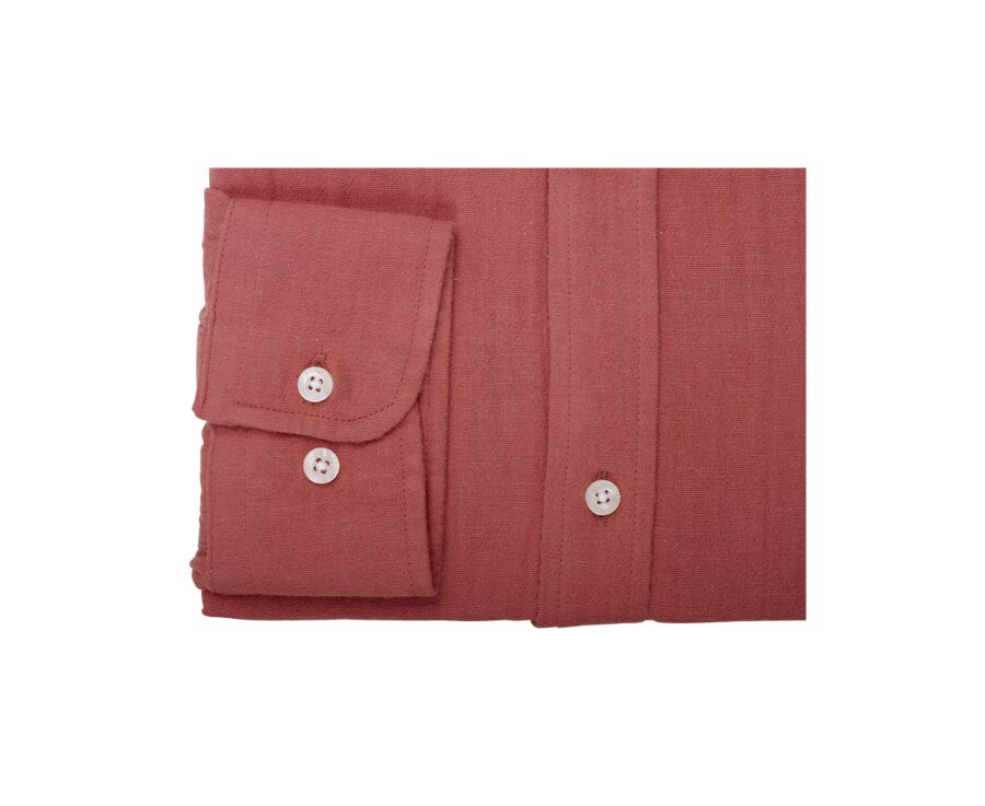 Coral Cotton Shirt - French Collar - SYLVIEN