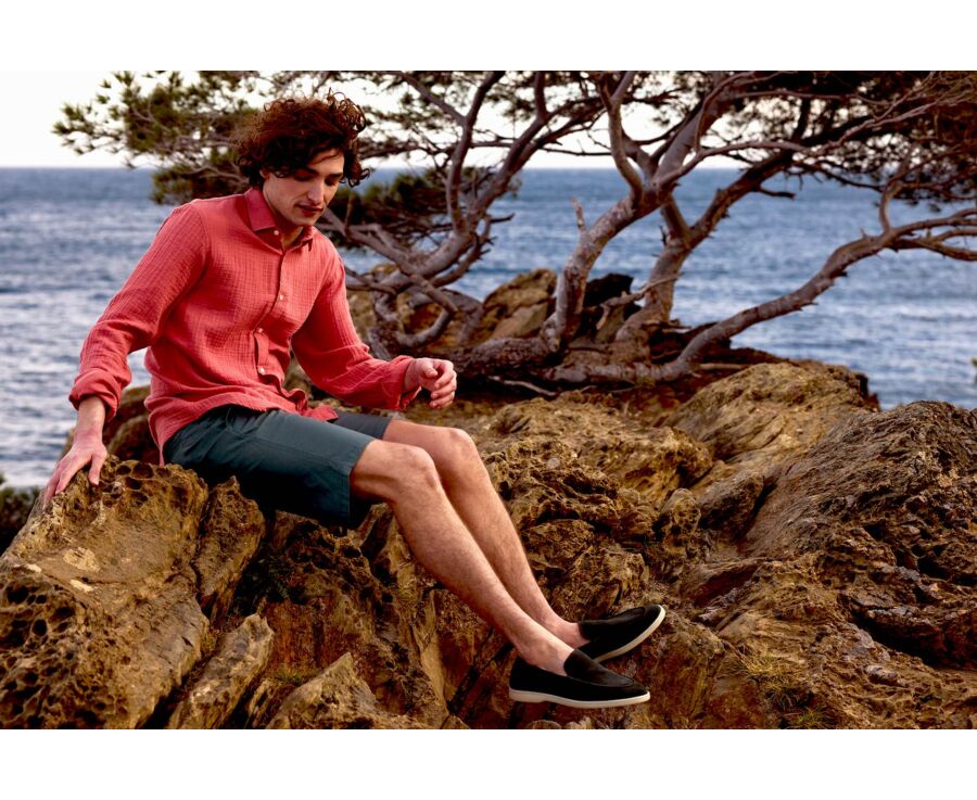 Coral Cotton Shirt - French Collar - SYLVIEN