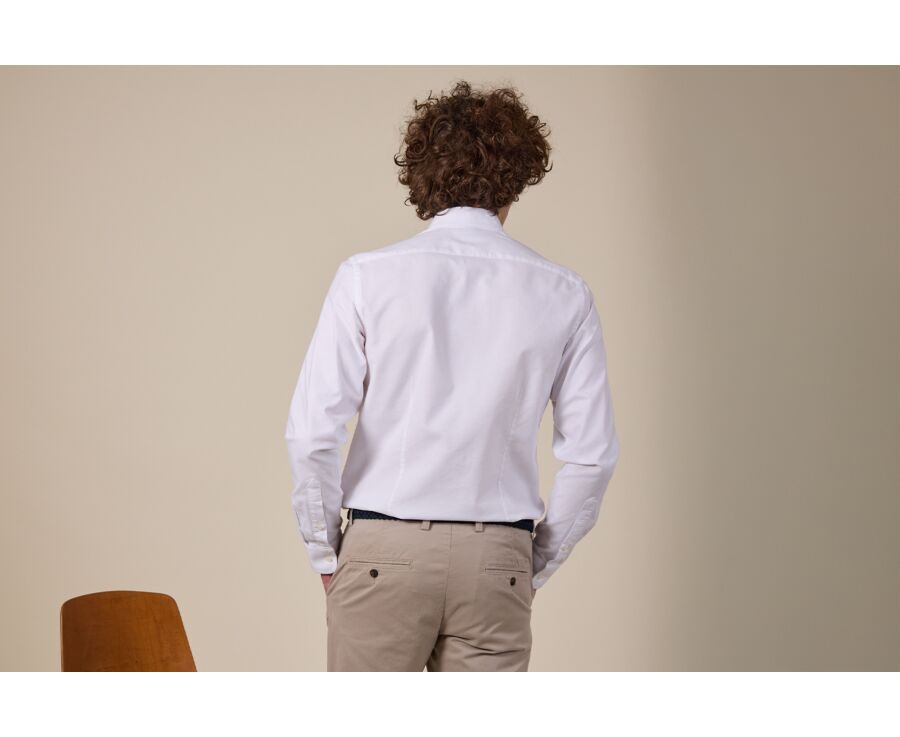 Oxford Shirt for Men –  White, American collar  - BRADFORD II