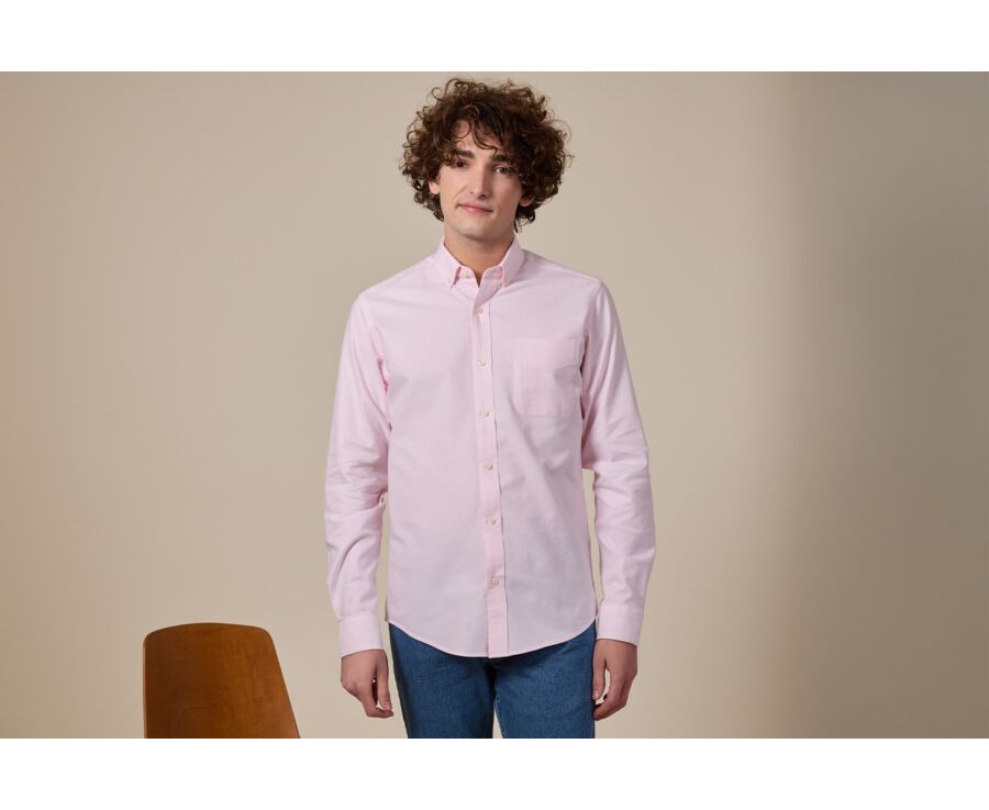 Oxford Shirt for Men – Pale Pink, American collar - BRADFORD II
