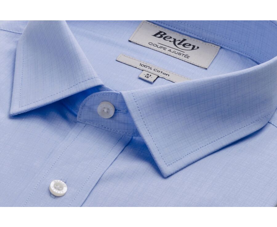 Blue & White checks poplin shirt - MARCILIEN