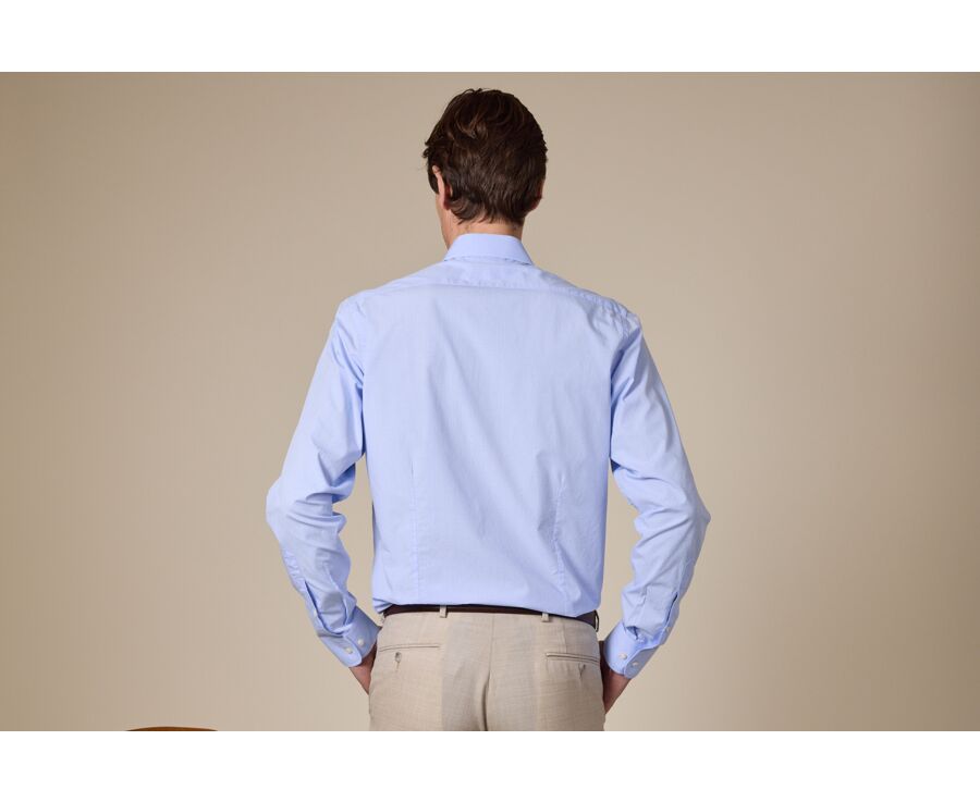 Blue & White checks poplin shirt - MARCILIEN