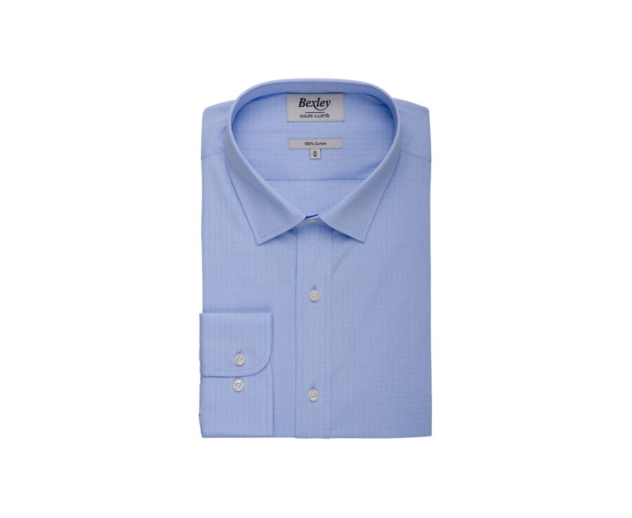 Blue & White checks poplin shirt - MARCILIEN