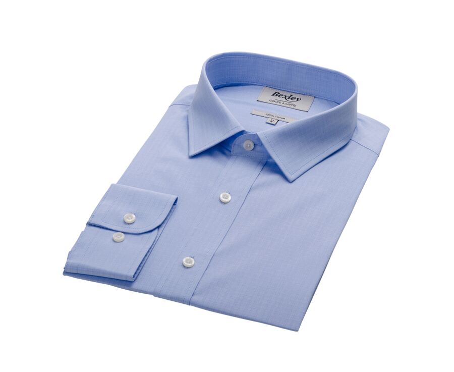 Blue & White checks poplin shirt - MARCILIEN