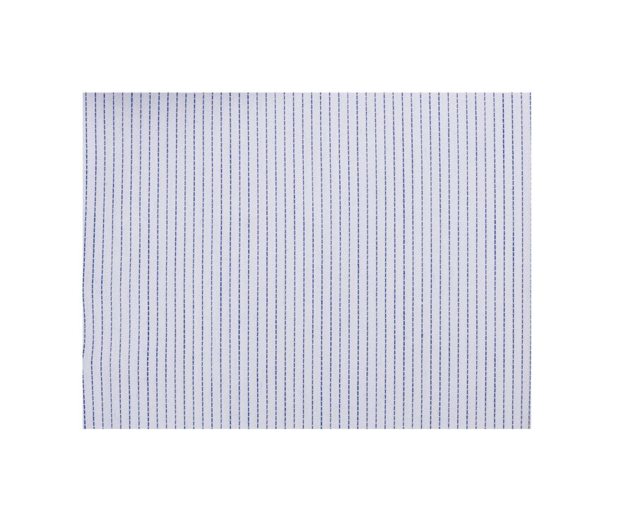 White and navy striped shirt - Italian collar - SANTINO