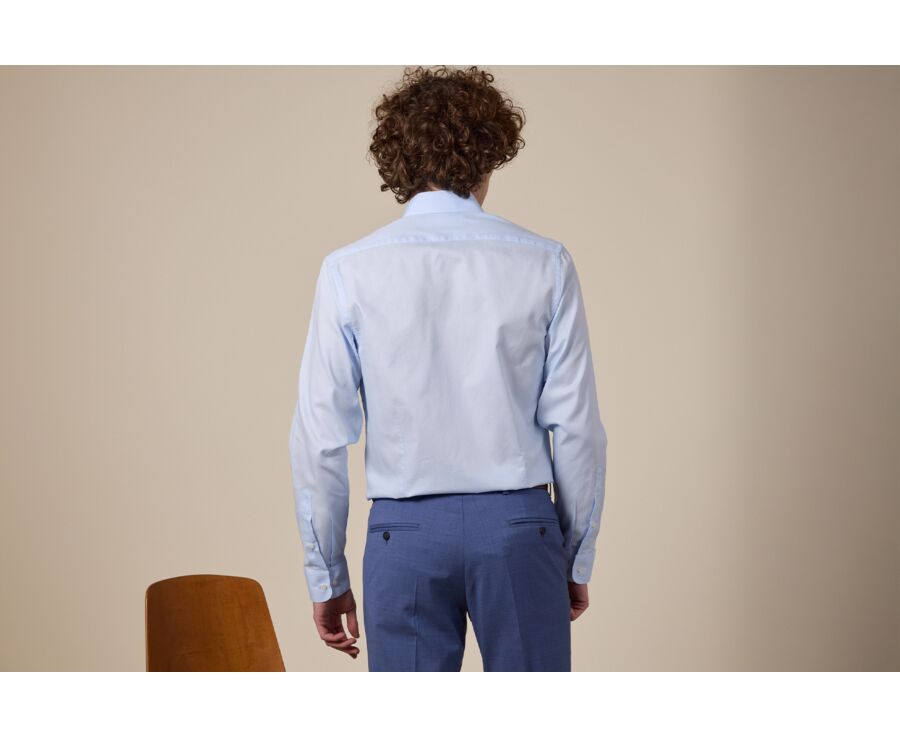 Light blue shirt - French collar - LUDIVIEN CLASSIC