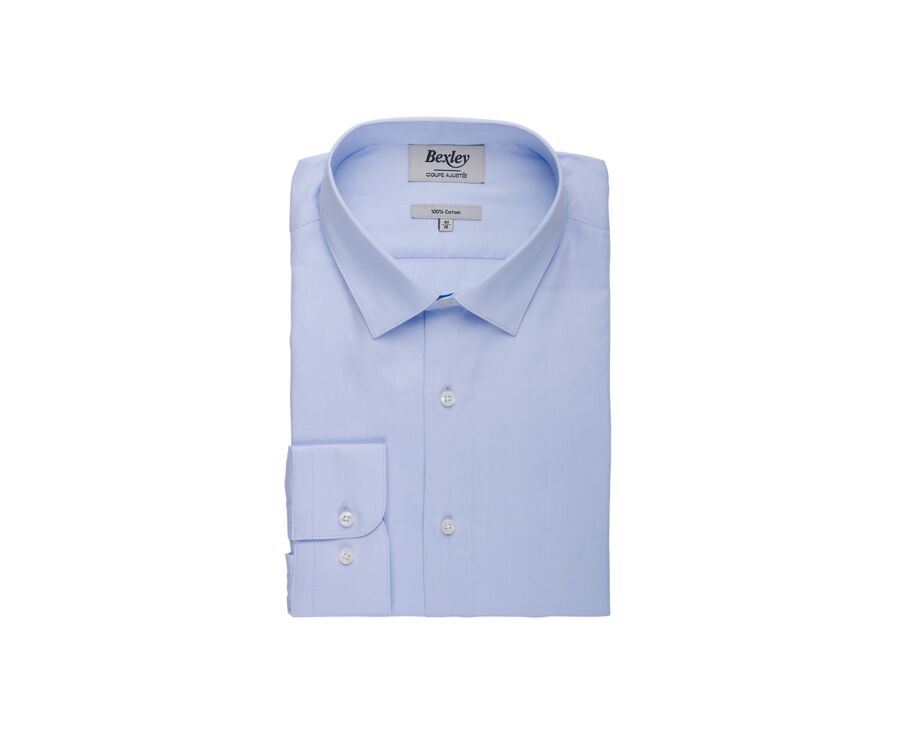 Light blue shirt - French collar - LUDIVIEN CLASSIC