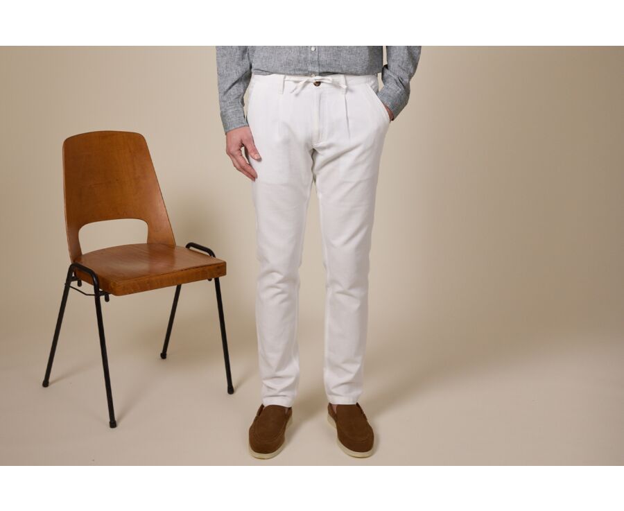 Men's chino trousers Ecru - KASEY