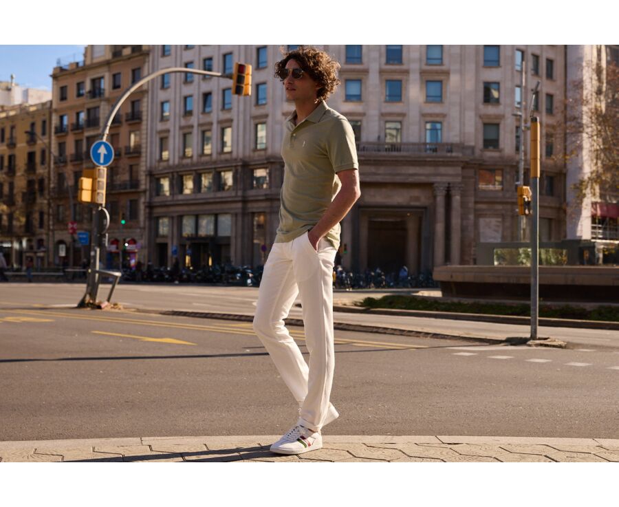Men's chino trousers Ecru - KASEY