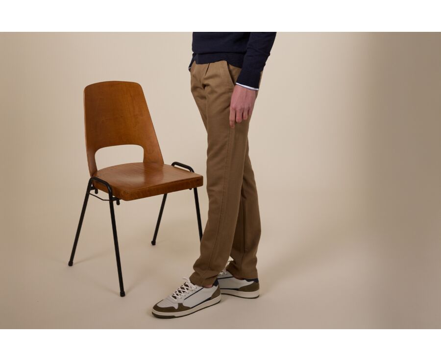 Men's chino trousers Camel - KASEY