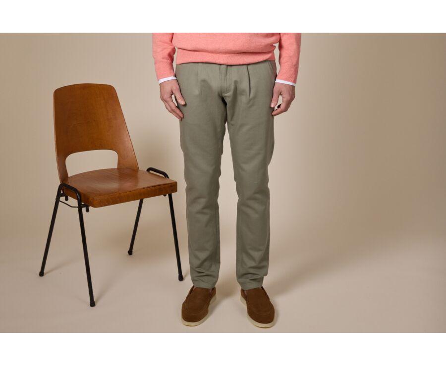 Men's chino trousers Linden Green - KASEY
