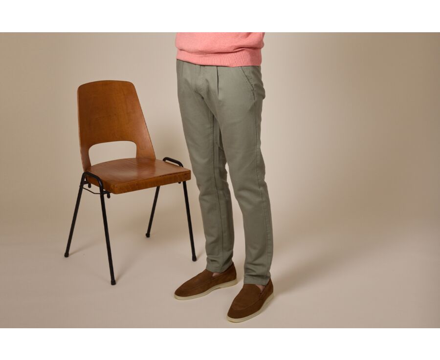 Men's chino trousers Linden Green - KASEY
