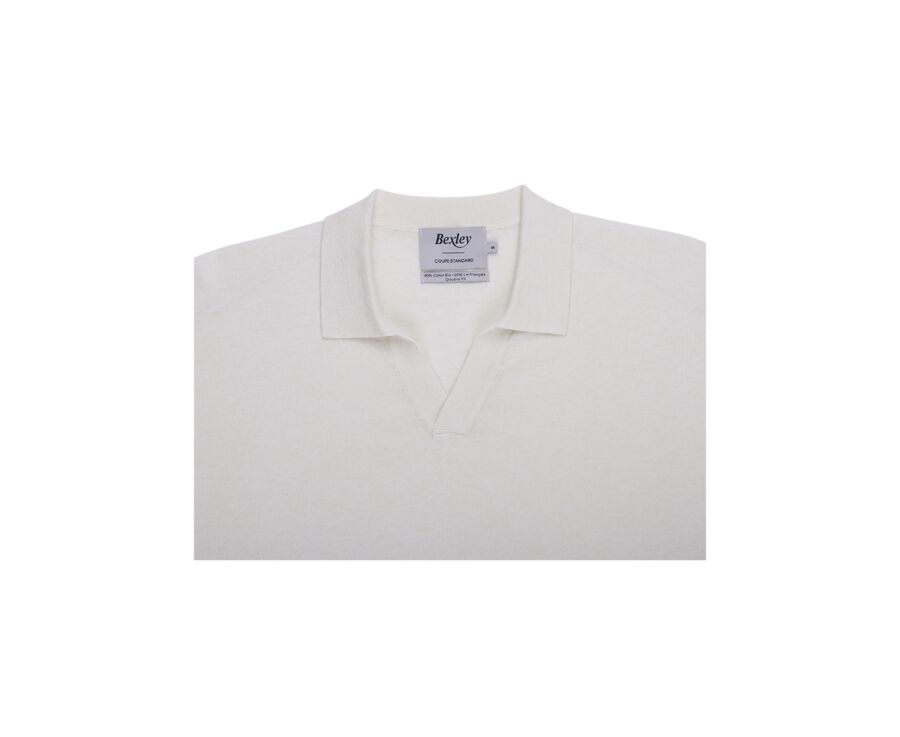 Men's Sweater with Polo Collar, String Color - BRAVLIN