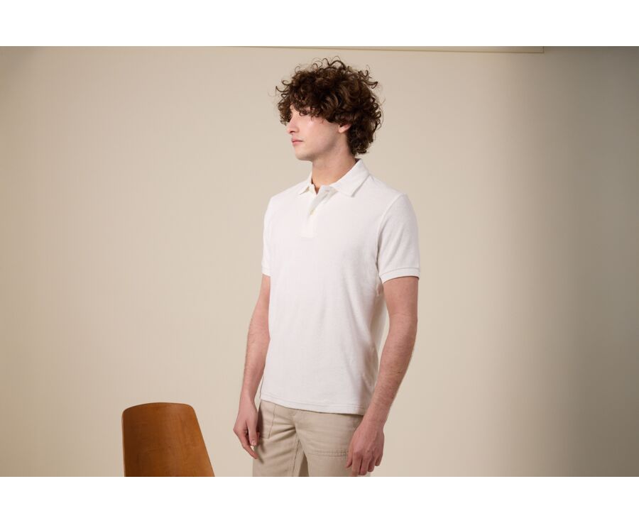 Men’s Polo Shirt Ecru - Washed Finish - ANDRIAN II