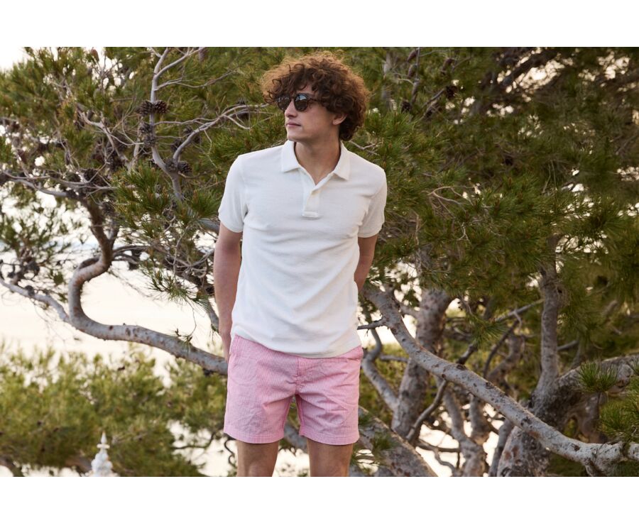 Men’s Polo Shirt Ecru - Washed Finish - ANDRIAN II
