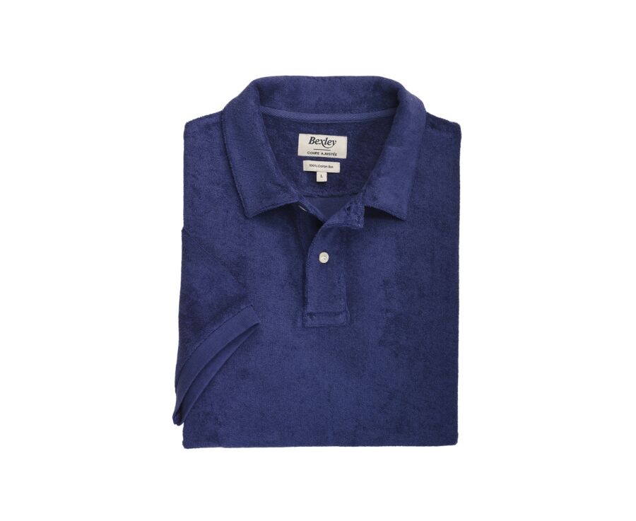 Men’s Polo Shirt Indigo - Washed Finish - ANDRIAN II