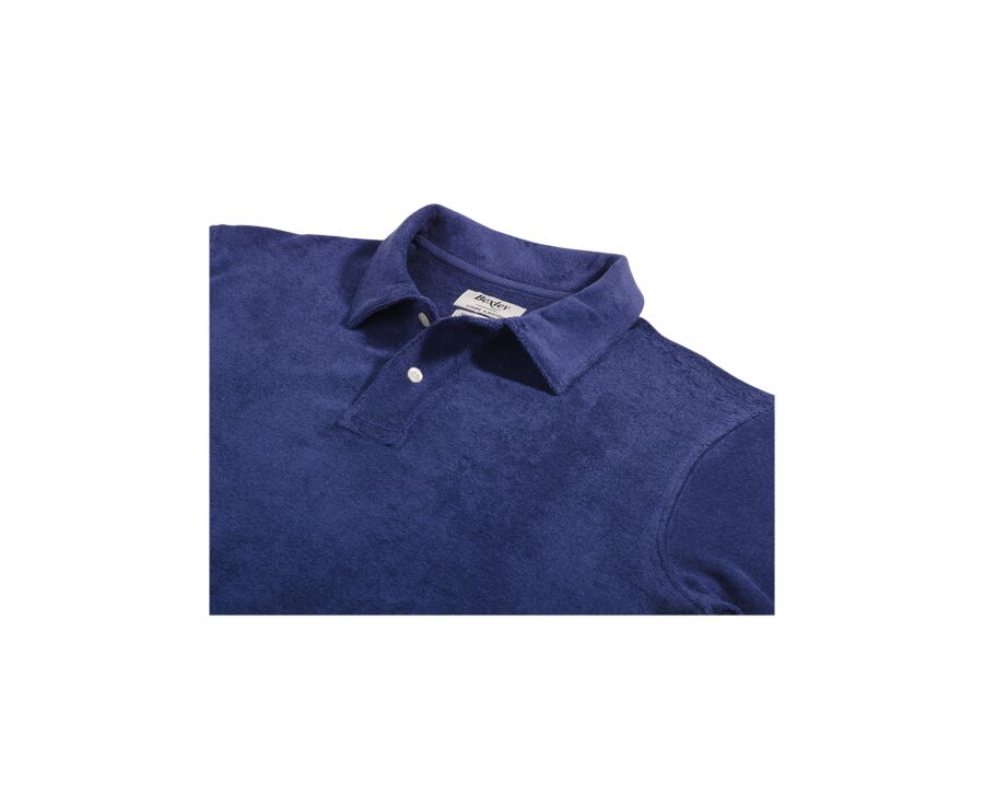 Men’s Polo Shirt Indigo - Washed Finish - ANDRIAN II