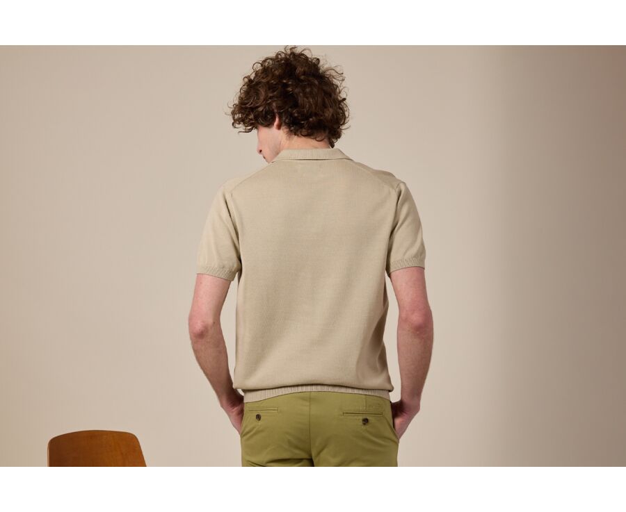 Men’s Dress Knit Polo Shirt Without Buttons String - BRAVEN