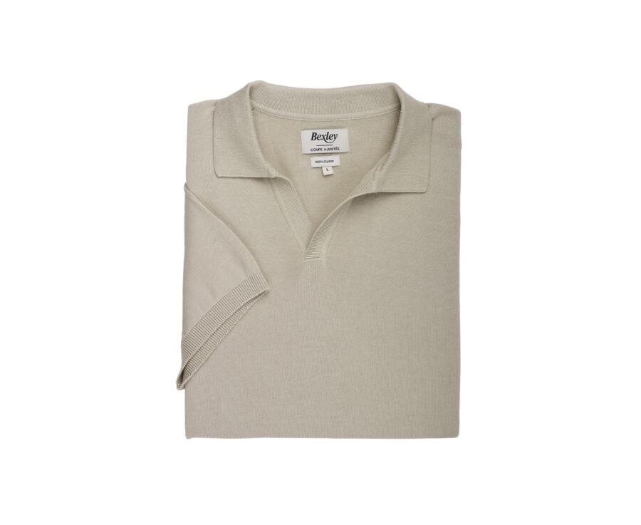 Men’s Dress Knit Polo Shirt Without Buttons String - BRAVEN