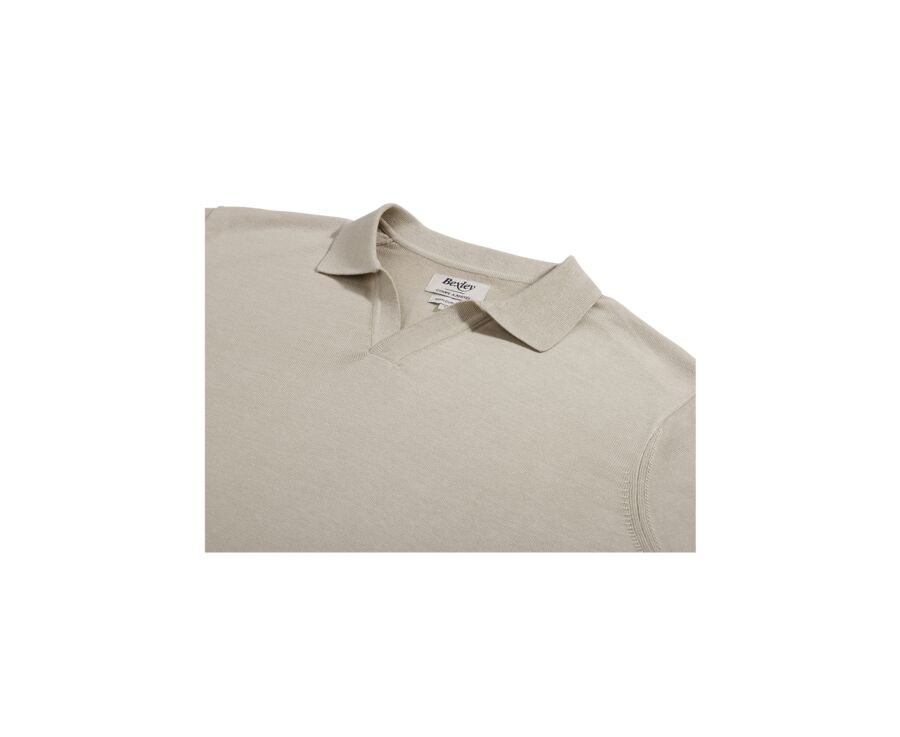 Men’s Dress Knit Polo Shirt Without Buttons String - BRAVEN