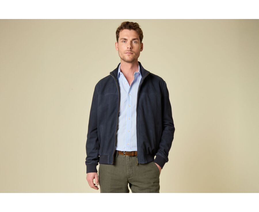 Navy suede jacket  - SEAVER
