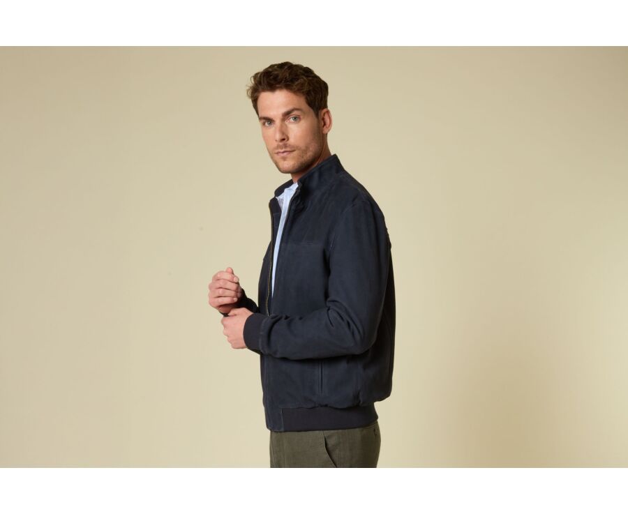 Navy suede jacket  - SEAVER