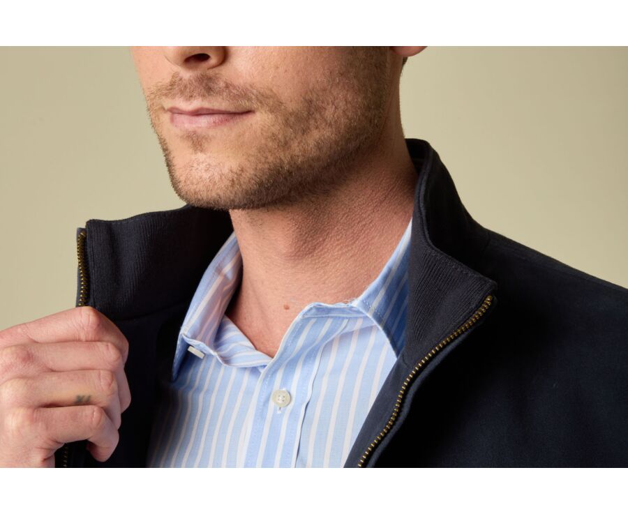 Navy suede jacket  - SEAVER